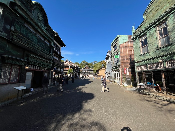 The recreated Edo era shopping street