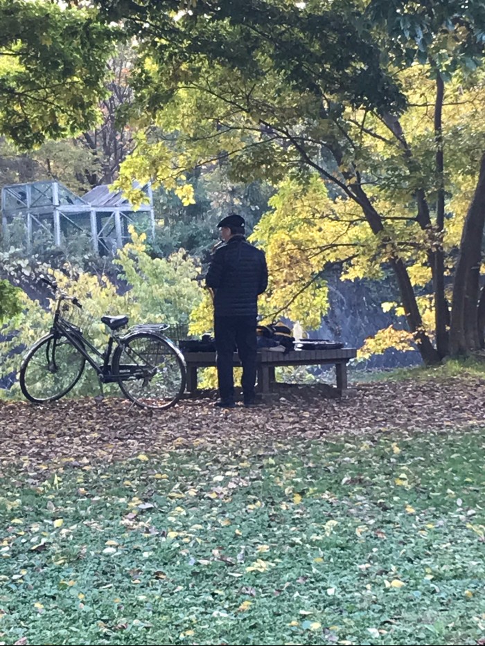 The park sax player.  Wish I got his name, but gave him the thumbs up and he smiled.