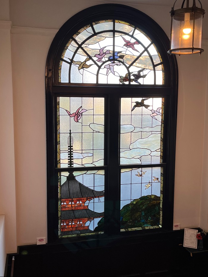 Stained Glass featuring pidgeons