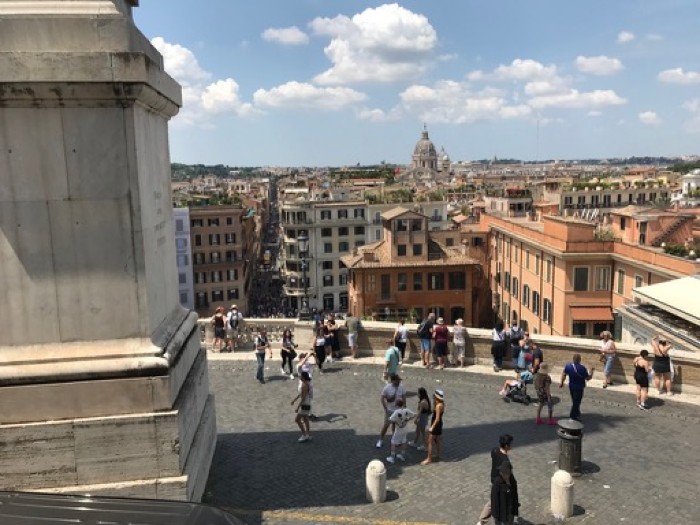 View from the Trinita dei Monti steps